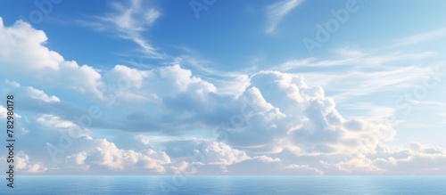 Sea and sky with clouds photo