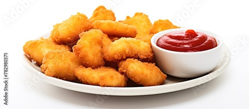 Plate of crispy tater tots ...