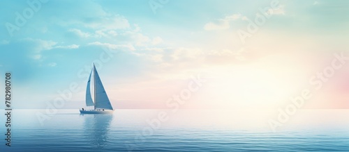 Sailboat gliding solo on va...