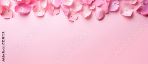 Delicate pink blossoms on soft pink