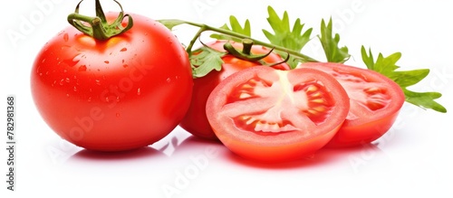Juicy tomatoes and a half o...