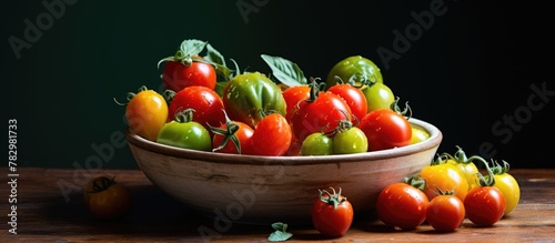 Bowl of Fresh Tomatoes on T...