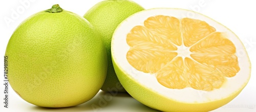 Half lime, half grapefruit;...