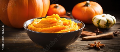 Pumpkins and spices in bowl...