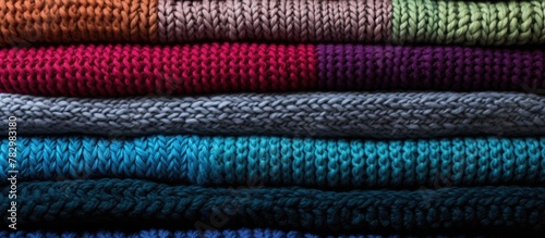 Pile of assorted colored kn...