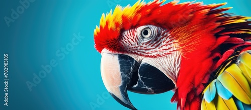 Colorful parrot with vibran...