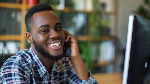 Smiling African American ma...