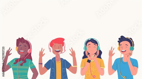 Colorful illustration of ha...