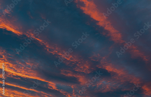 colorful and dramatic sunset clouds  © babaroga