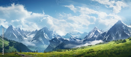 High mountains and a valley...