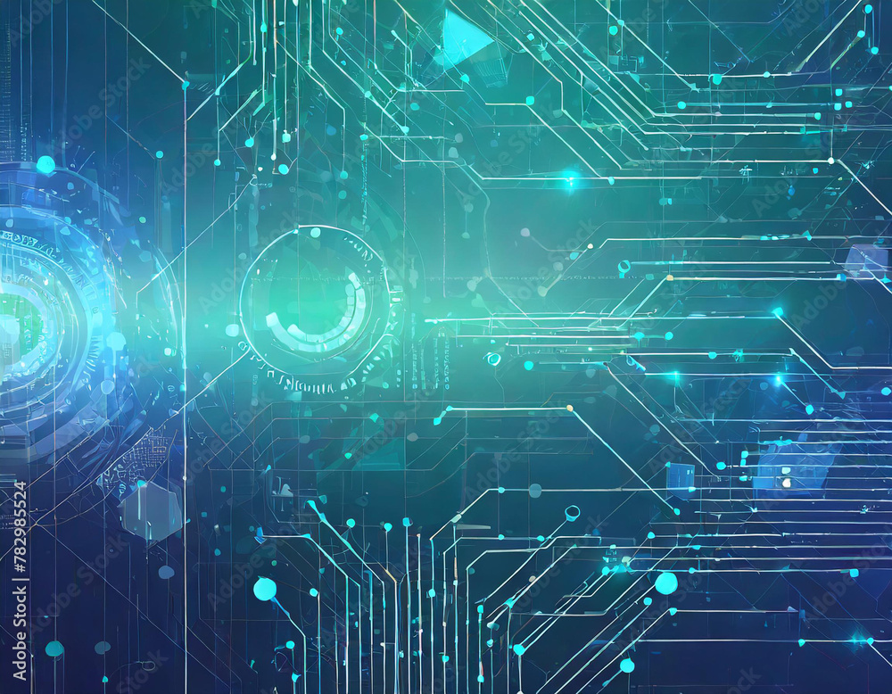 Fototapeta premium background of holographic and big data futuristic digital technology