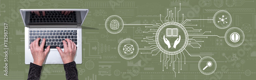 Quadro em tela Concept of knowledge
