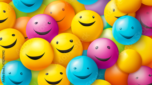 Smile face pattern with colorful yellow for web background.icon balloon design vector illustration. 
