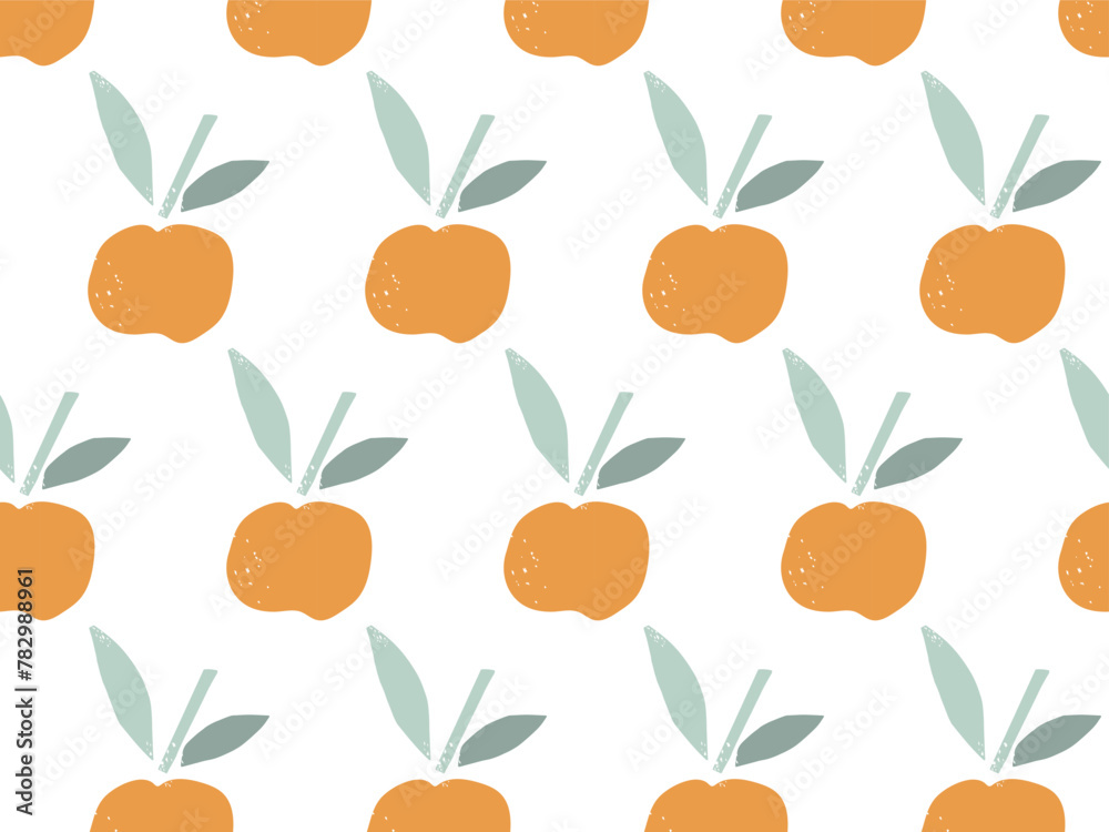 Seamless Apple pattern in Printmaking style. Retro Style Repeated Background with raster texture effect. Hand-drawn apple For wallpaper, textil, wrapping. Creative modern fruits orange color Seamless Apple pattern in Printmaking style. Retro Style Repeated Background with raster texture effect. Hand-drawn apple For wallpaper, textil, wrapping. Creative modern fruits orange color