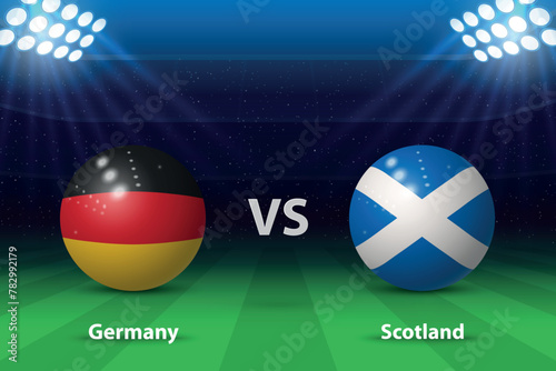 Germany vs Scotland. Europe soccer tournament 2024