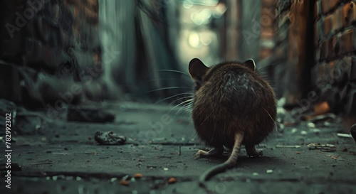 A rat scurries away from the camera.