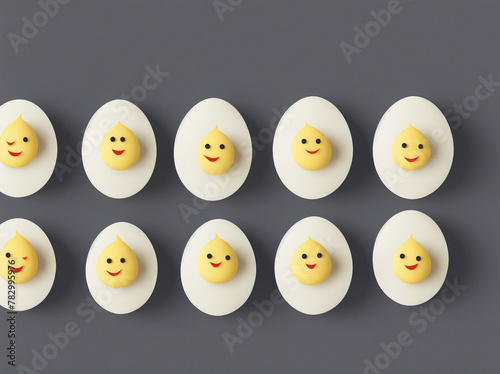 Happy Eggs in a Row photo