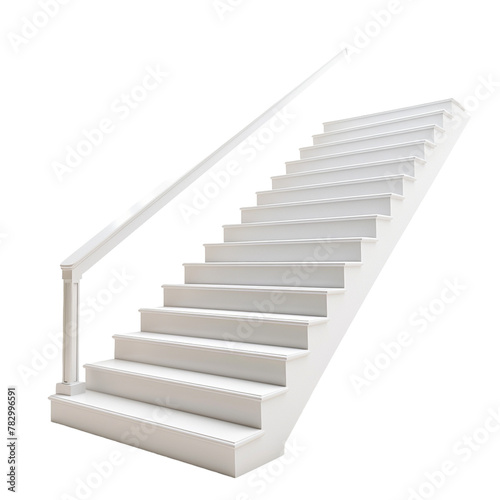 white stair isolated on white background. 