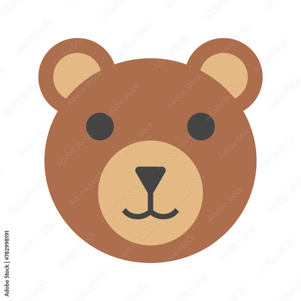 Cute bear face icon. Vector. Cute bear face icon. Vector.