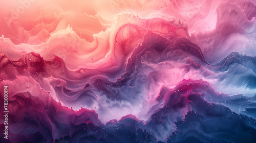 abstract wave of colorful b...