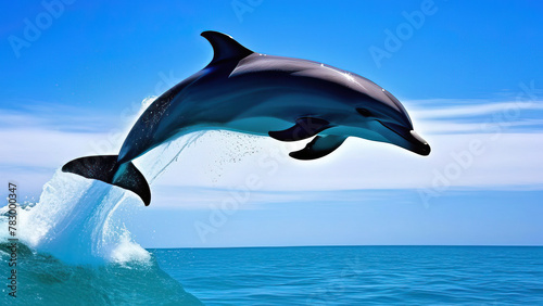Dolphin Leaping Out of the Water: Stunning Aquatic Acrobatics © Iana Alter