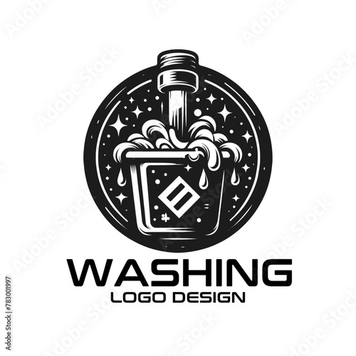 Washing Vector Logo Design