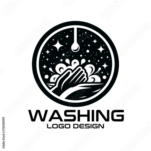 Washing Vector Logo Design