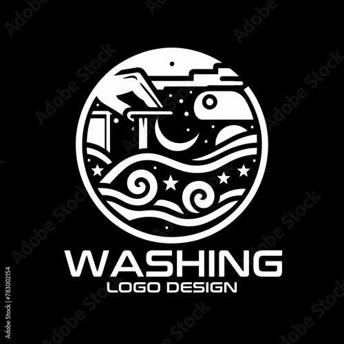 Washing Vector Logo Design