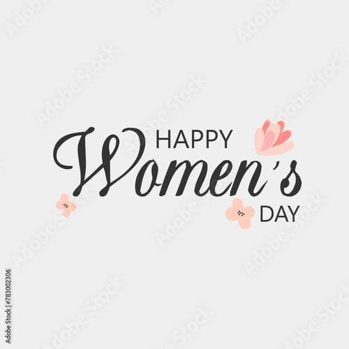 beautiful inscription Happy International Women s Day vector png