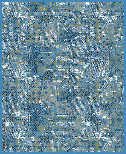 Seamless vector geometric denim jeans pattern , pattern can be used for wallpaper, pattern fills, web page background, surface textures