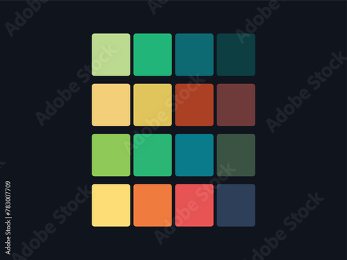 Fashion Trend Color Guide palette. An example of a color palette vector. Forecast of the future color. Color palette for fashion designers, fashion businesses, garments, and paint companies