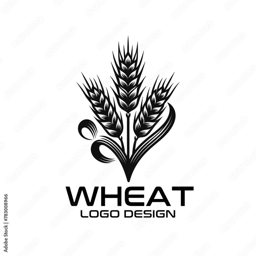 Wheat Vector Logo Design Wheat Vector Logo Design