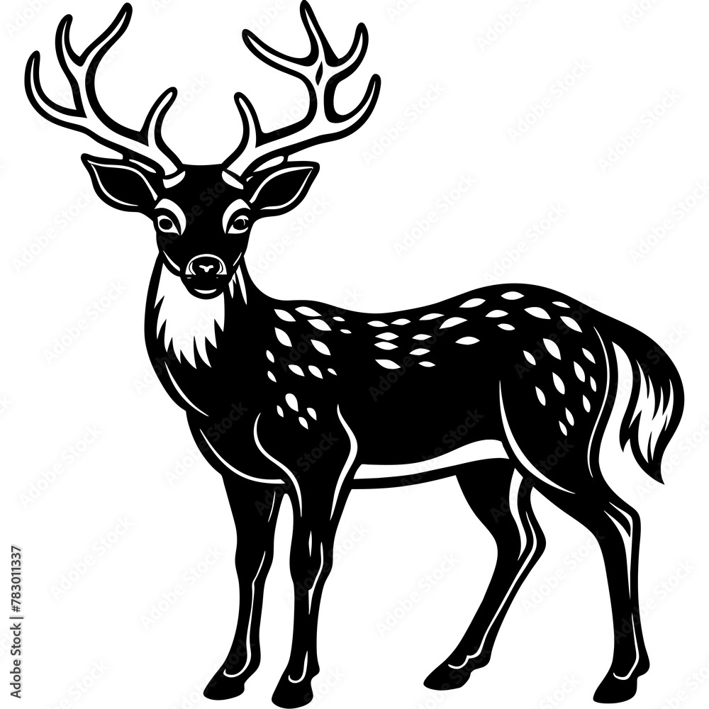 Obraz premium deer silhouette vector