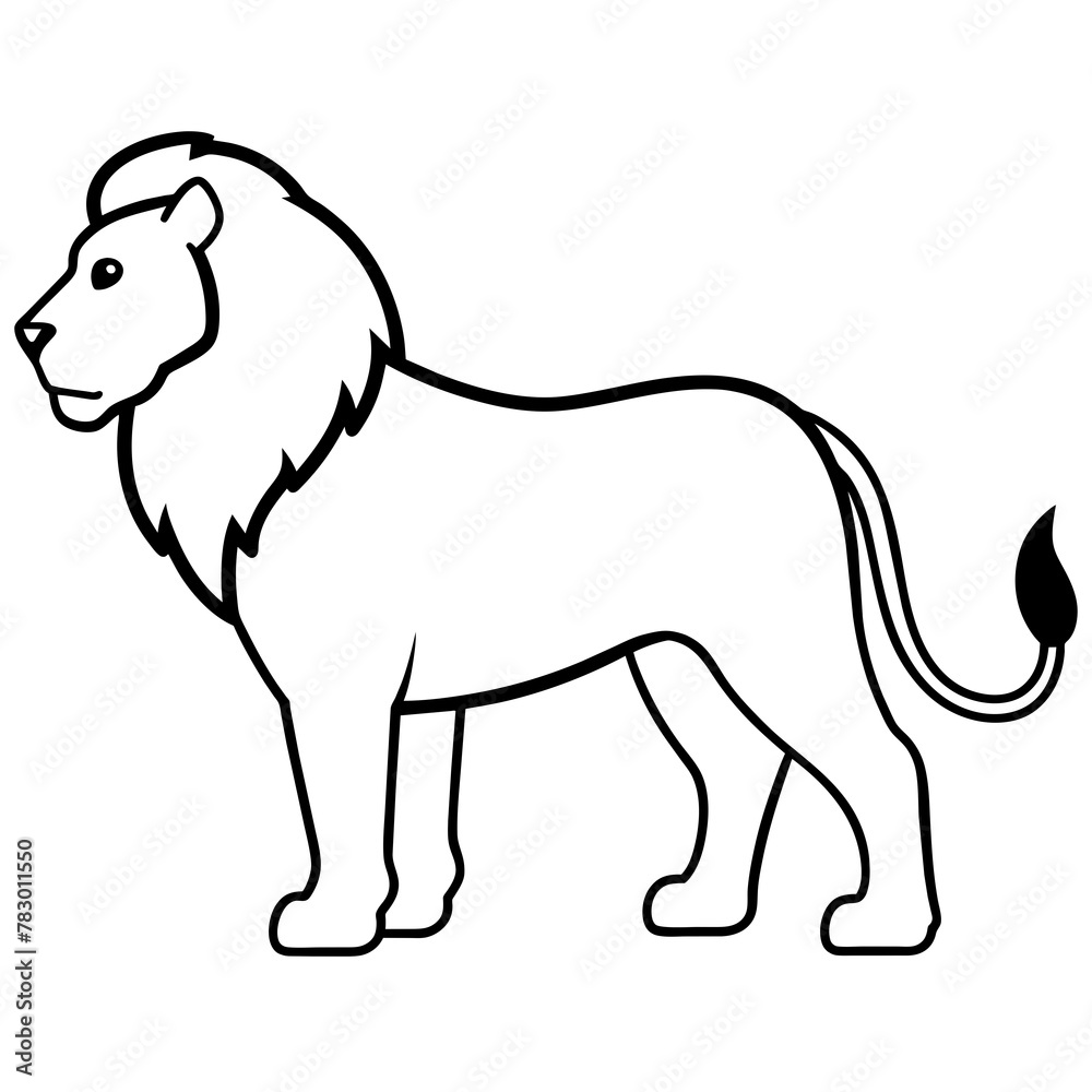 lion-white-background-silhouette-vector lion-white-background-silhouette-vector