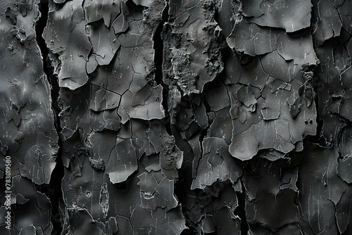Grunge black and white background with peeling paint, Close up