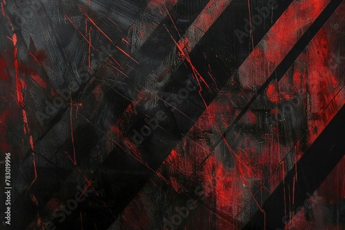 Grunge background, Red and black texture, rendering