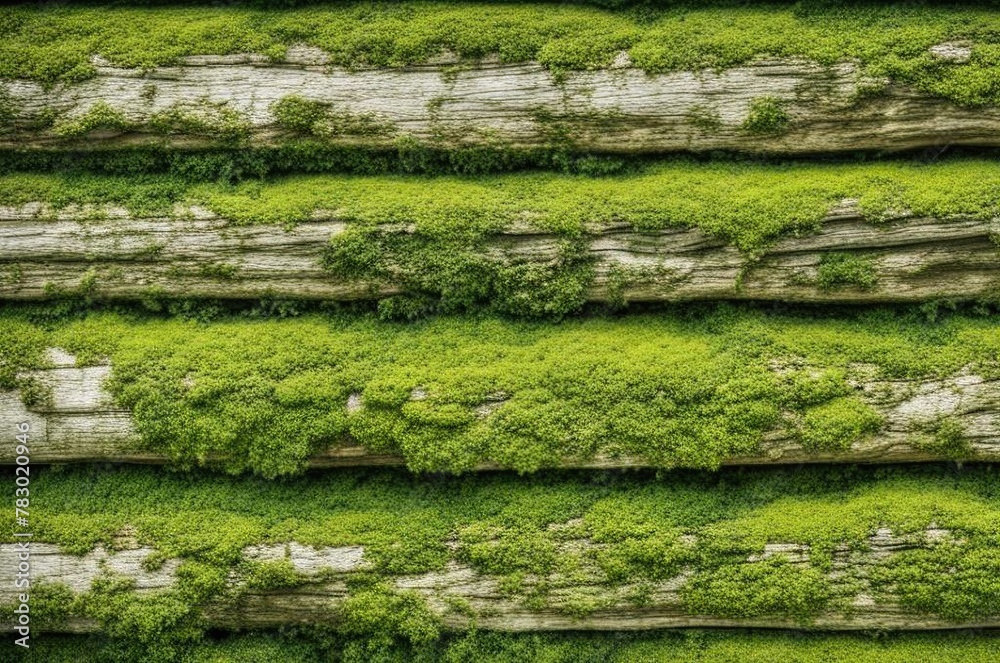 background, texture, old boards with moss.