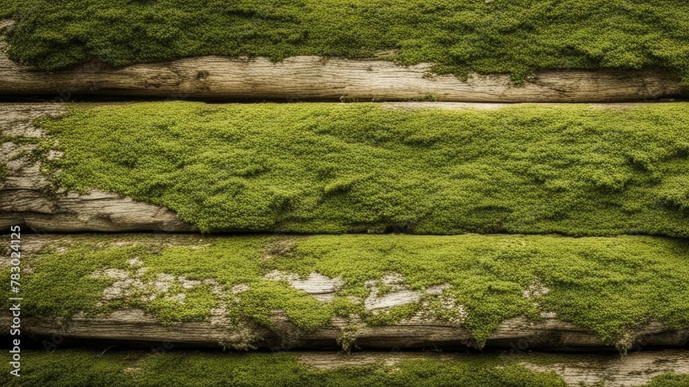 background, texture, old boards with moss.