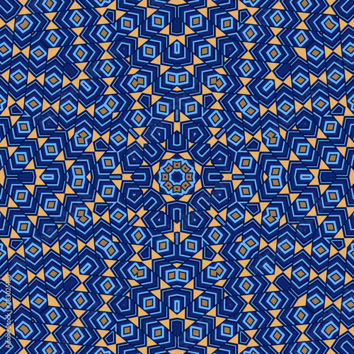 Minimal mosaic repeated pattern vector design. Exotic wallpaper motif. Mix