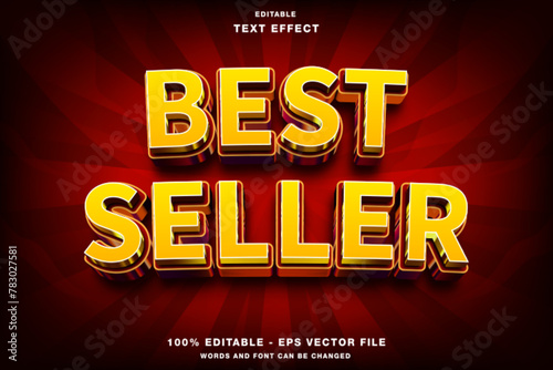 Best Seller 3d Editable Text Effect Template Style Premium Vector