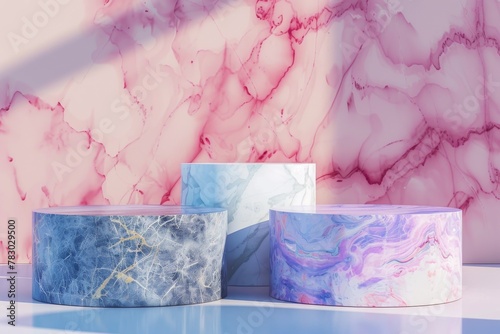 Marble Wall Featuring Three Unique Colors