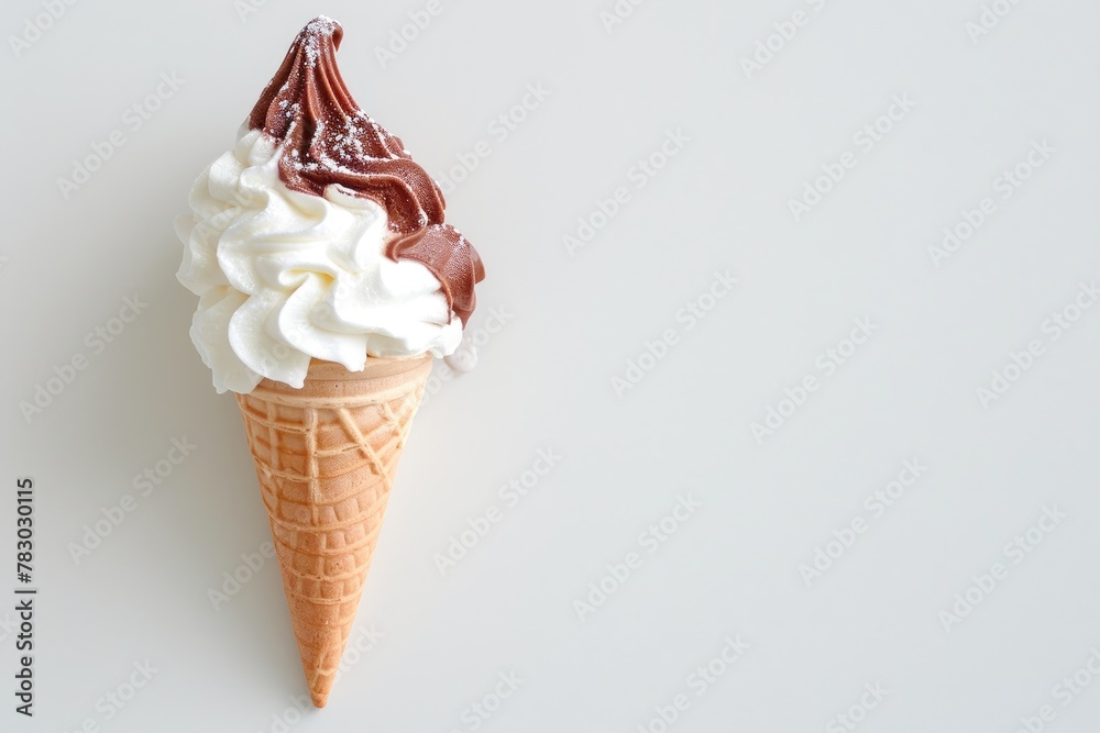 Scoops of Happiness: Vibrant Ice Cream on White Scoops of Happiness: Vibrant Ice Cream on White