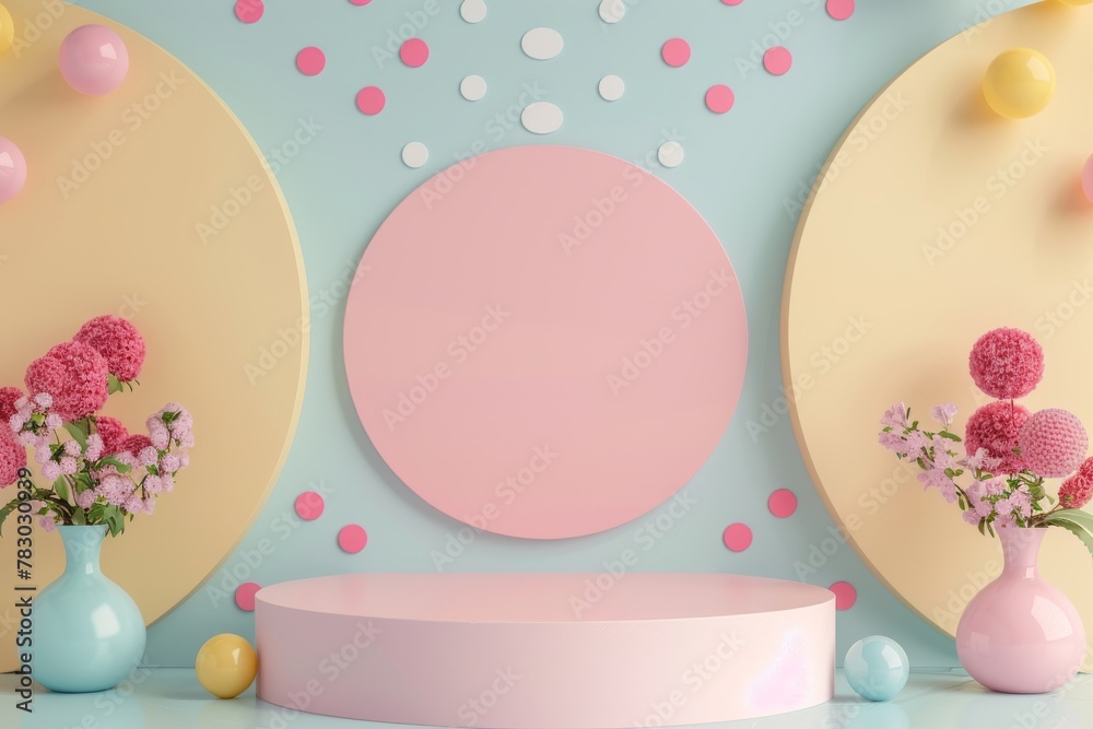 Table With Vases Filled With Flowers