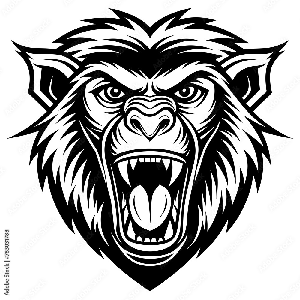 Lion Head Logo Vector Template Illustration