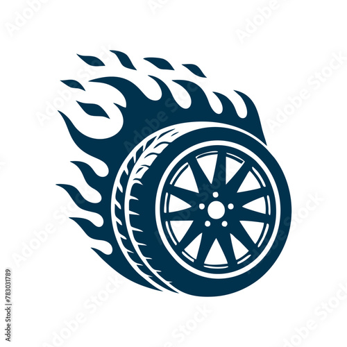 Tire logo. Tires logo design template. silhouette wheel vector