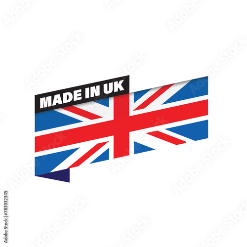 Made in UK Britain flag ribbon