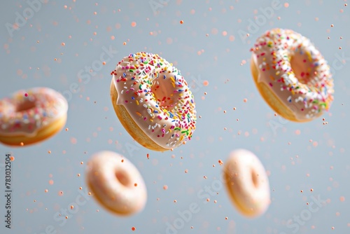 Whimsical Confections: Donuts in Flight