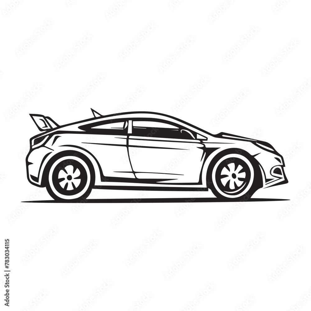 SUV Car Image Vector . Side view. Illustration Of SUV Car 