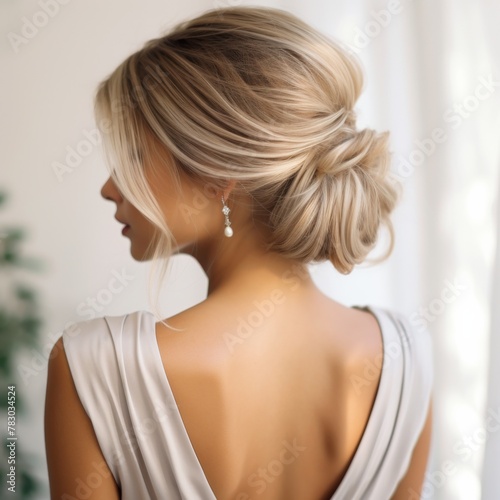 wedding hairstyle, back view, wedding
