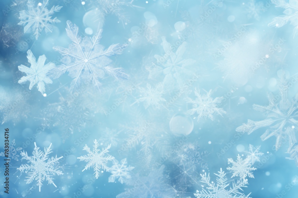 Icy blue background with intricate patterns of delicate snowflakes. Icy blue background with intricate patterns of delicate snowflakes.